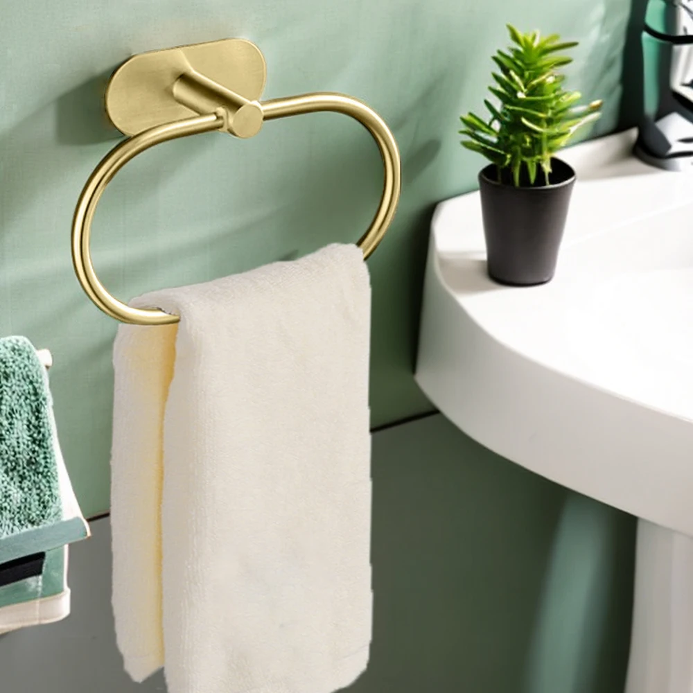 Edelstahl Handtuchhalter Selbstklebende Badezimmer Handtücher – Bild 5