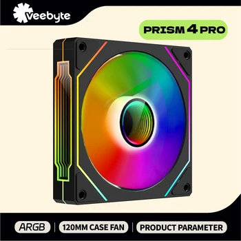 OEM PRISM 4 PRO Computergehäuselüfter 120 mm 5 V 3PIN ARGB 4-poliger PWM-Leiser Lüfter 12 V großes Luftvolumen