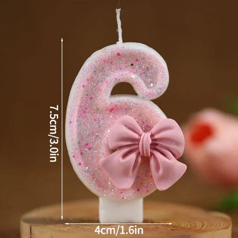 Neue Zahlen-Kuchenkerze Rosa Glitzer Geburtstagskerze 0 1 2 3 – Bild 6