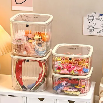 Aufbewahrungsbox für Haaraccessoires, Schmuckbox für den Schreibtisch, mit Deckel, Aufbewahrungsbox