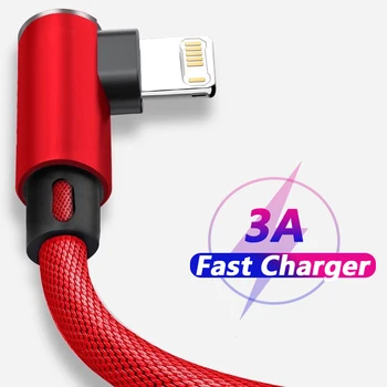 USB-Ladekabel für iPhone mit 90-Grad-Winkelstecker, Schnellladen