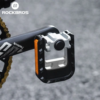 ROCKBROS Fahrrad faltbare Pedale Aluminiumlegierung MTB Mountainbike Pedal rutschfeste reflektierende