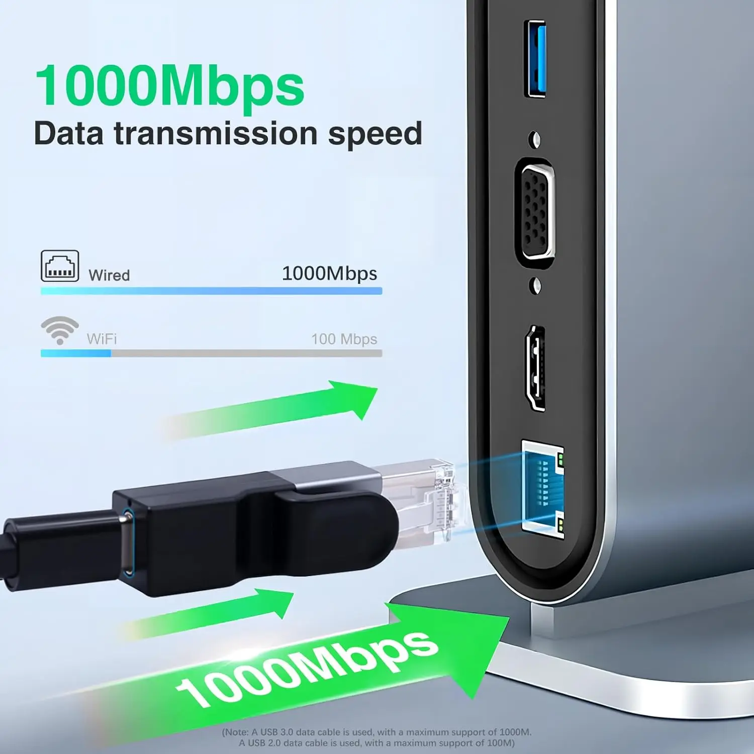 USB-C zu Ethernet Adapter, 1Gbps RJ45 Stecker auf USB-C – Bild 2