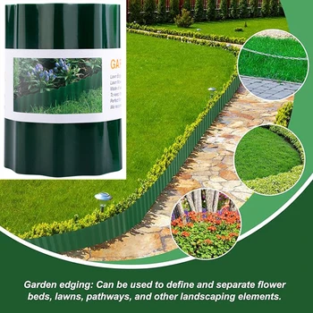 Landschaftskanten aus Kunststoff, Rasenkanten, gewellte Gartenkanten, Gartenkantenbordüre für Rasen, DIY