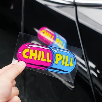 Bunte CHILL PILL Kapsel-Aufkleber Wasserfeste Vinyl-Sticker für Auto Motorrad Laptop Dekoration
