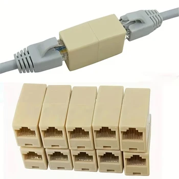 RJ45 Kupplung für Cat 5/5e/6/6a Netzwerkkabel, 10er-Set