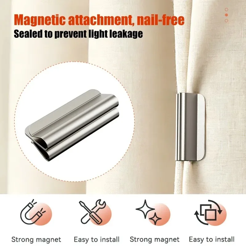 Starke magnetische Vorhangklammern, nagelfreie – Bild 6