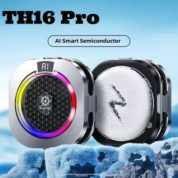 TH16 Pro Mobiler Kühler, 24 W, magnetisch, mit Rückenclip, Eiskühlung, Digitalanzeige, RGB-Licht