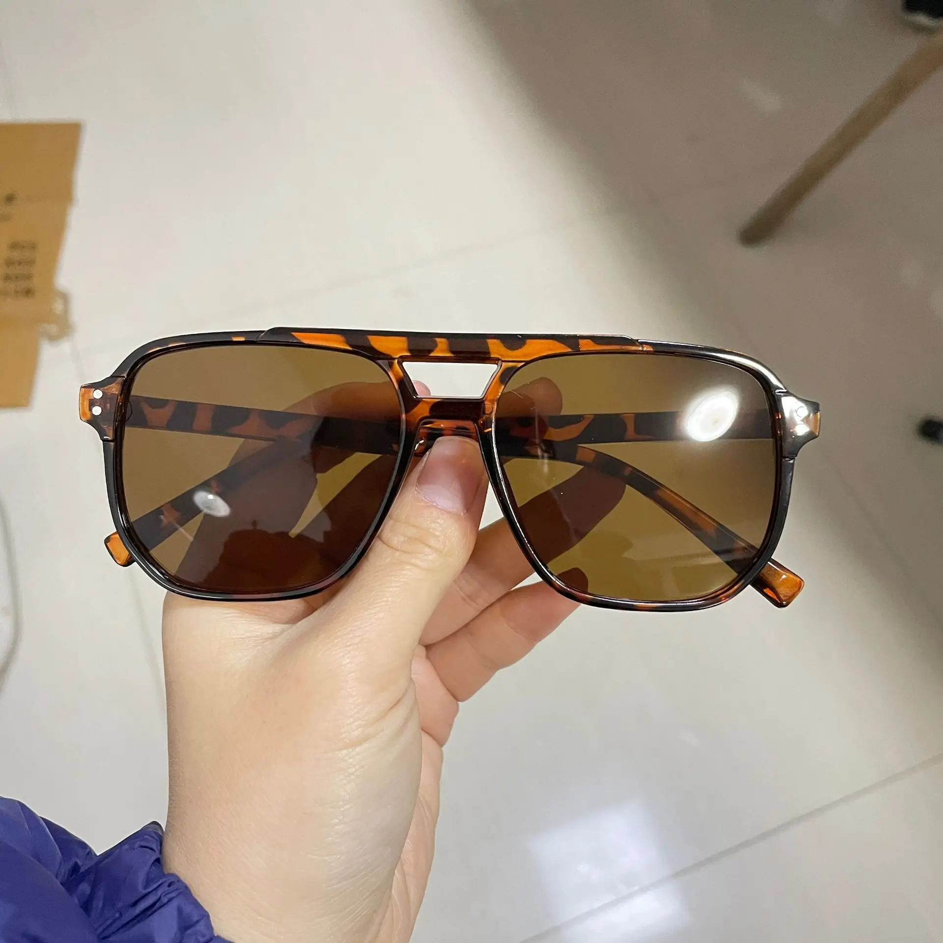 Vintage Männer Frauen Große Sonnenbrille Männer Platz Shades – Bild 6