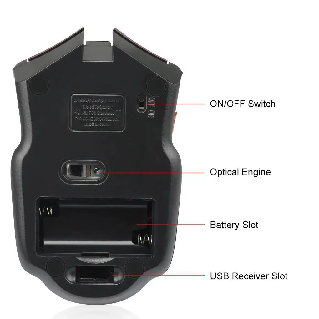 2,4g drahtlose Maus 1600dpi optischer Maus spieler für – Bild 3