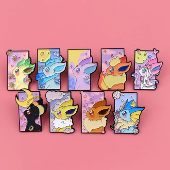 Niedliche Anime-Spiel-Emaille-Pin, coole Monster-Tier-Broschen, Damen- und Herren-Rucksack-Accessoires