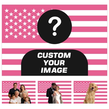 Personalisiertes, mit Fotos versehenes Wandteppich mit amerikanischer Flagge, Raumdekoration