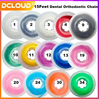15 Fuß / Spule Dental Kieferorthopädisches Elastisches Ultra Power Chain Gummiband 4,57 m / Rolle Lang / Kurz
