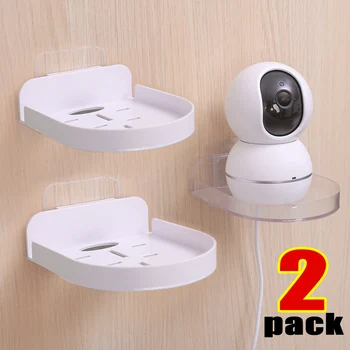 Selbstklebende Überwachungskamera Wandmontagehalterung Punch-Free Acryl Überwachungskamera Halter Regal