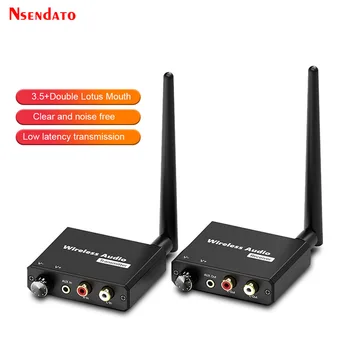 2,4 G digitaler kabelloser WLAN-Musikadapter, 50 m kabelloser Audio-Sender und Empfänger-Kit mit 3,5 mm R/L