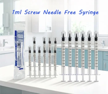 1ml 1cc Labor-Spritzen mit Luer-Lock-Anschluss, sterilisiert, einzeln verpackt, Injektor, Klebstoffspender