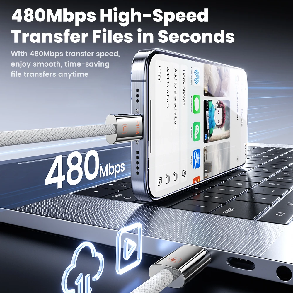 USB-C auf USB-C Kabel-Set 60/100/240 W, 3 Stück – Bild 4