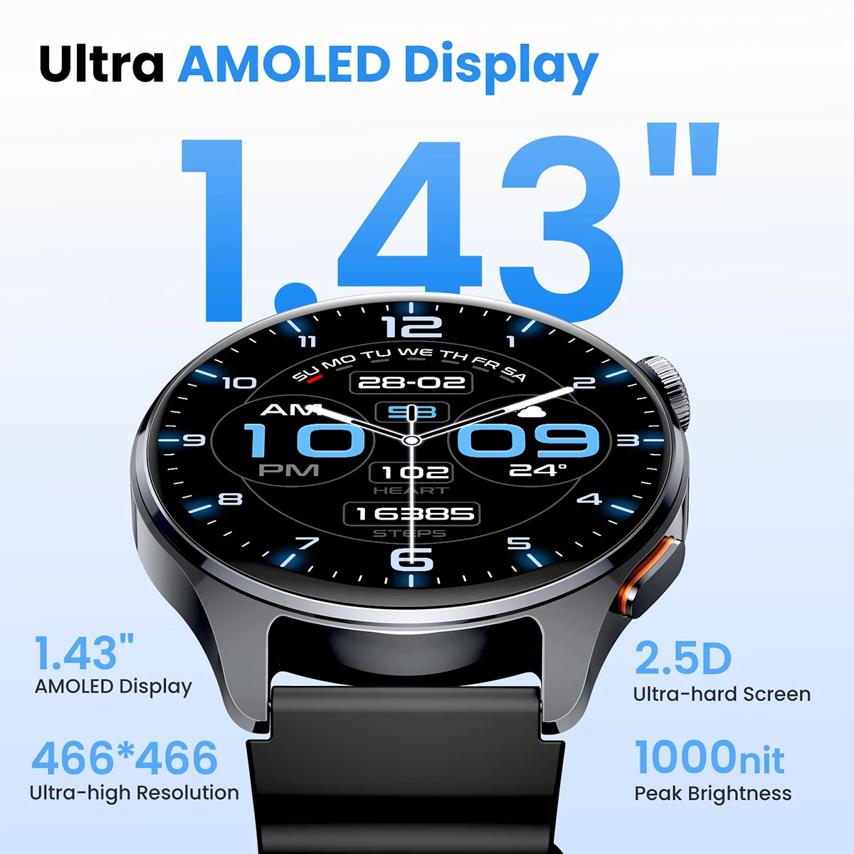 HAYLOU Watch 4S GPS Smartwatch 1,43 Zoll HD AMOLED-Display – Bild 3