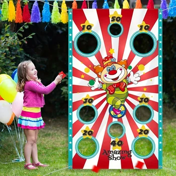 Karneval-Zirkus-Spiel Fußball-Flaggen-Party Flaggenaufhängung Zirkus-Party Outdoor-Wurfspiel Banner
