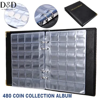 D&D 480 Taschen Münzsammelbuch, 20 Seiten, Münzsammelhalter, Album, Gedenkmünzen-Organizer, Aufbewahrung