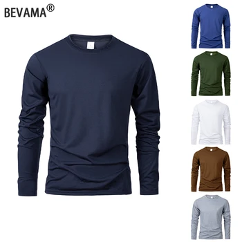 Langarm-T-Shirts für Herren, lässig, Rundhalsausschnitt, feuchtigkeitsableitend, T-Shirts für Herren, Tops