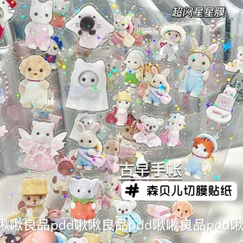 Sylvanian Families Osterhase Rentier Panda Tieraufkleber Geschenk Kinder DIY Spielzeugaufkleber Pack