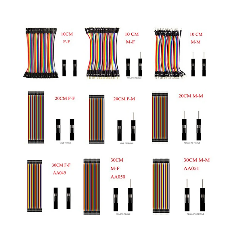 40PIN 10CM 20CM 30CM 40CM Dupont Linie Stecker auf Stecker – Bild 2