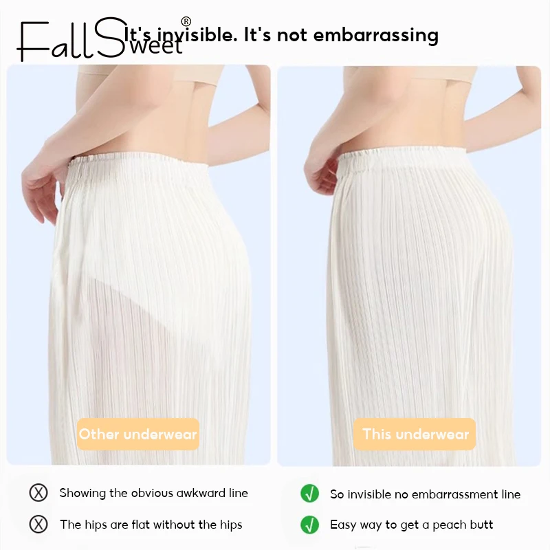 Falllsweet 4 Teile/satz Nahtlose Seiden Slips Für Frauen – Bild 4