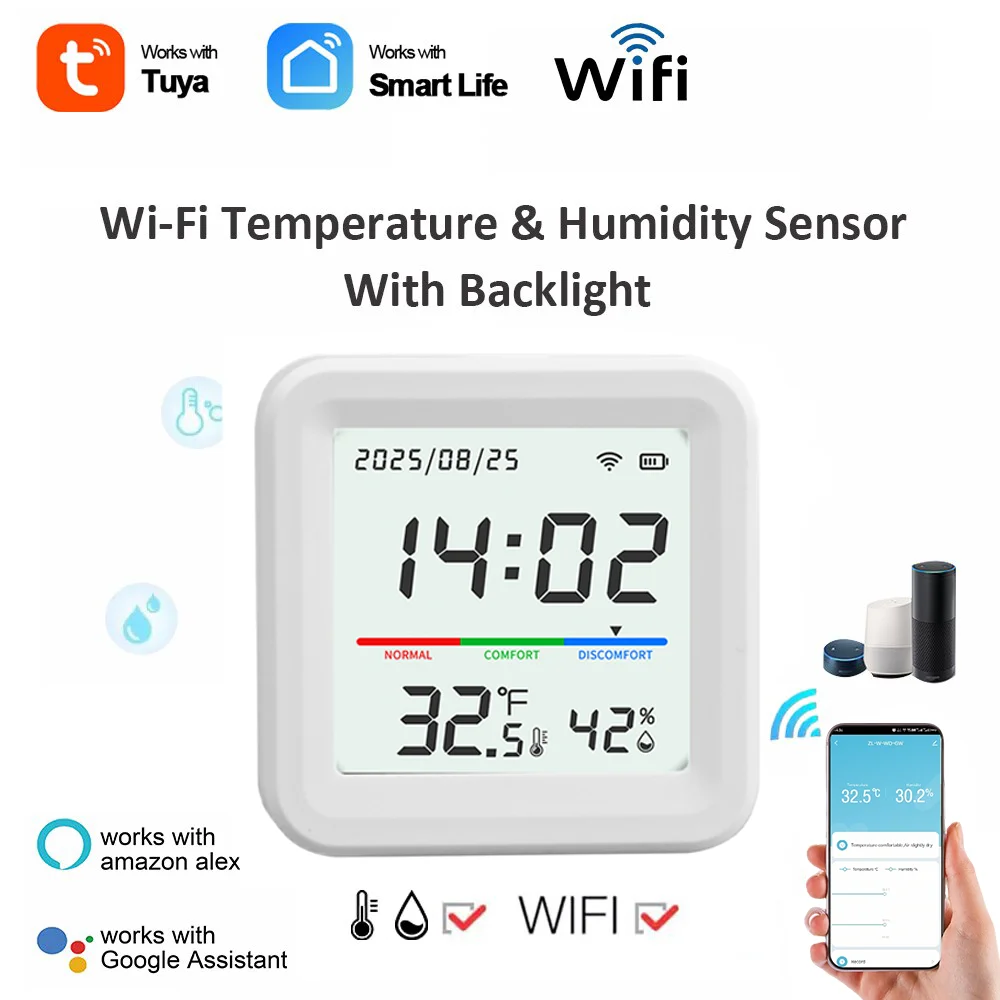 Tuya WiFi Smart Temperatur- und Feuchtigkeitssensor