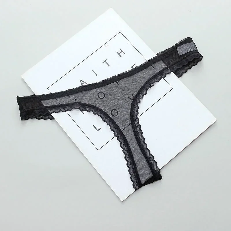 Sexy Transparente Tanga Höschen Frauen Spitze Durchsichtig – Bild 5