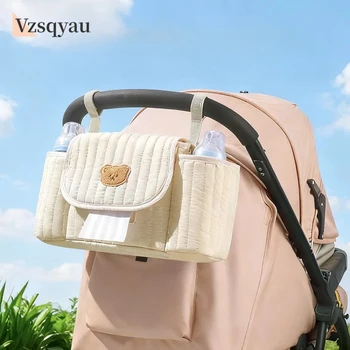 Baby Kinderwagen Zubehör Tasche Schräge Hängende Tasche Cartoon Mama Bär Kosmetik Tasche Kinder Auto Lagerung
