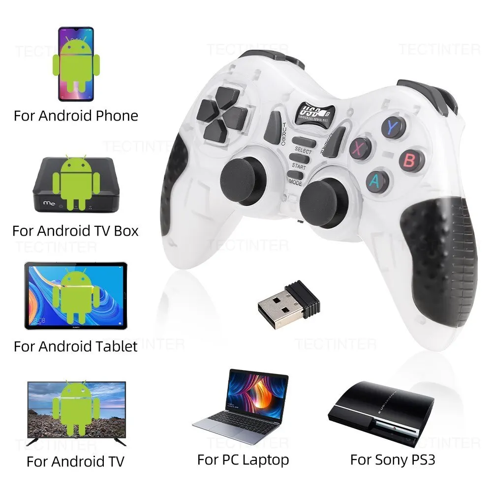 2,4 ghz wireless game controller für ps3 zubehör controlle pc – Bild 2