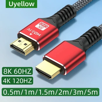 HDMI 2.1 Kabel 8K 60 Hz / 4K 120 Hz, 48 Gbit/s, gelb