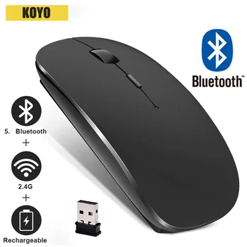 Wiederaufladbare Bluetooth-Maus, kabellose Maus, Bluetooth-Computer, leise Mause, ergonomische Mini-Maus, 2,4