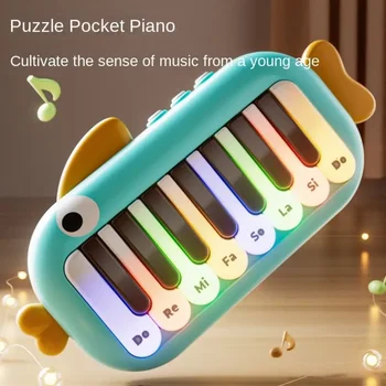 Baby-Musikinstrumente Montessori Elektronisches Multifunktionales Musik-Taschenklavier-Spielzeug Lernspiele
