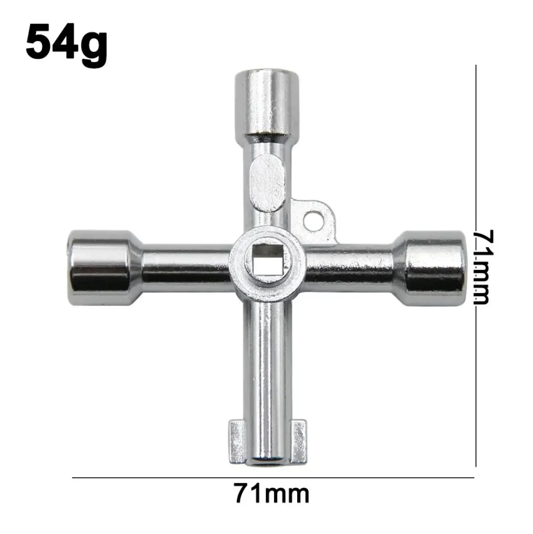 Multifunktionaler 4-in-1 tragbarer Silber-Handschraubendreher – Bild 2
