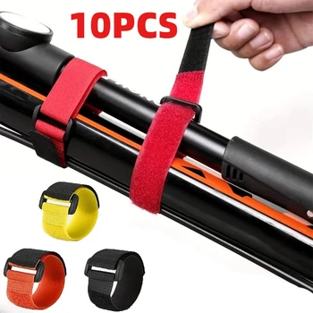 Wiederverwendbare Angelrute Krawatte Halter Strap Haken Schleife Krawatten Gürtel Angelrute (10 Stück)