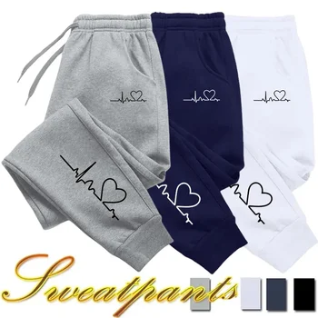 Heiße Verkäufe Frauen Jogginghose Täglichen Casual Hosen Fitness Trainingsanzug Hosen Herz Druck Straße Sport