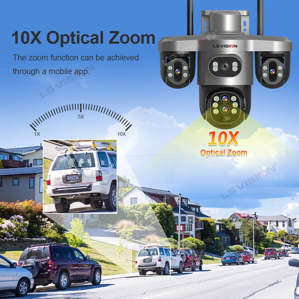 LS VISION 10-fach Optischer Zoom 20MP 4G/WLAN Solarkamera für – Bild 3