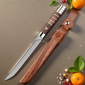 Fleischmesser-Set - M390 Edelstahl 62HRC, ultrascharfe Klingen, geeignet zum Schneiden von Obst