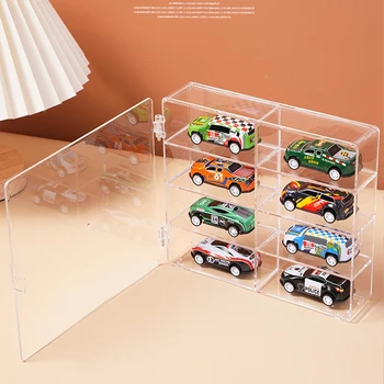 Hot Wheels Spielzeugauto-Ausstellungsständer, unterteilte transparente Box für die Aufbewahrung kleiner