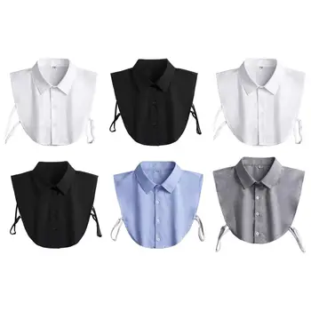 Gefälschter Kragen, abnehmbarer Kragen für Damen und Mädchen, Hemden, Dickey, halbe falsche Bluse