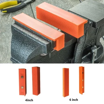 4/5/6 Zoll Magnetische Weiche Pad Kiefer Gummi Für Metall Schraubstock Bank Maschine Werkzeuge (2 Stück)
