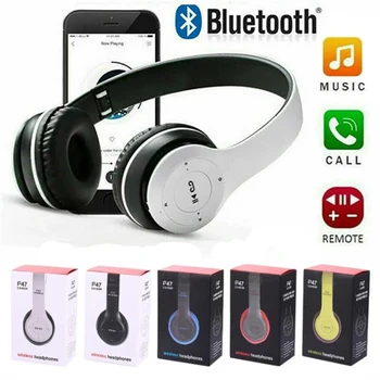 Freisprech-Funkkopfhörer mit Geräuschunterdrückung, Kopfhörer P47-Headset, Bluetooth-Kopfhörer für iPhone