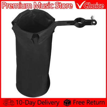 Drumstick-Röhrentasche, schwarz, zylindrischer Drumstick-Halter, Oxford-Stoff, Metallclip, robustes Zubehör