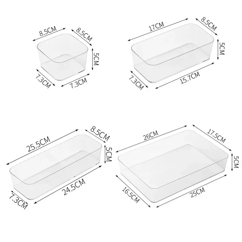 Transparente Box Lagerung Organizer Schreibtisch Kunststoff – Bild 6