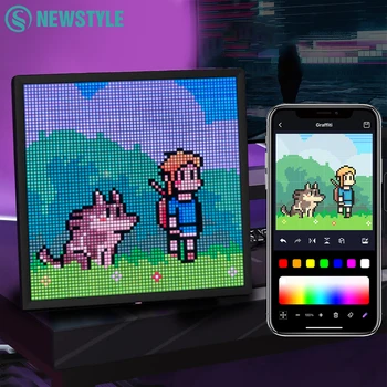 LED-Pixel-Display, 64 x 64 RGB-LED-Matrix-Panel, programmierbares Pixel-Art-Display