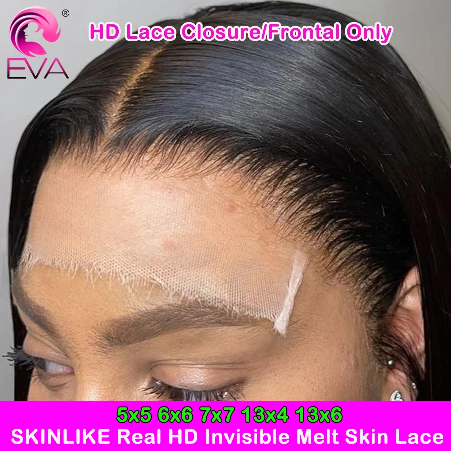 Echte HD Lace Frontal Extensions, nur 13x6 13x4 Unsichtbare – Bild 2