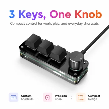 Macropad Makro-Programmiertoastatur RGB Mini Hot Swap Gaming Benutzerdefinierter Knopf Tastaturen Roter