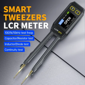 FNIRSI LCR-ST1 Smart Bridge Pinzette LCR SMD ESR Tester Widerstand Kapazität Induktivität Kontinuität Diode